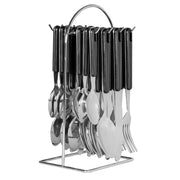 Avanti 24 Piece Hanging Cutlery Set - Black