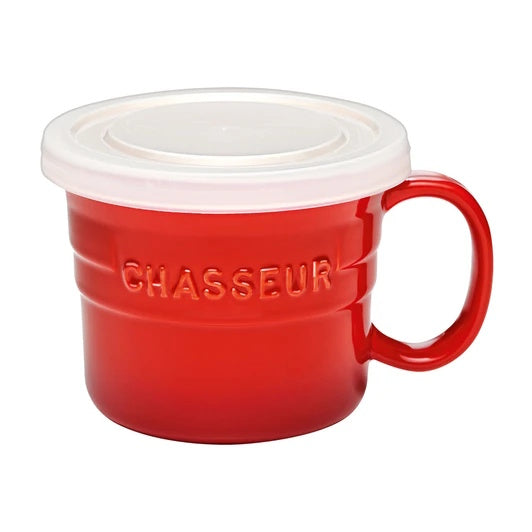 Chasseur Le Cuisson Soup Mug with Lid 500ml Red