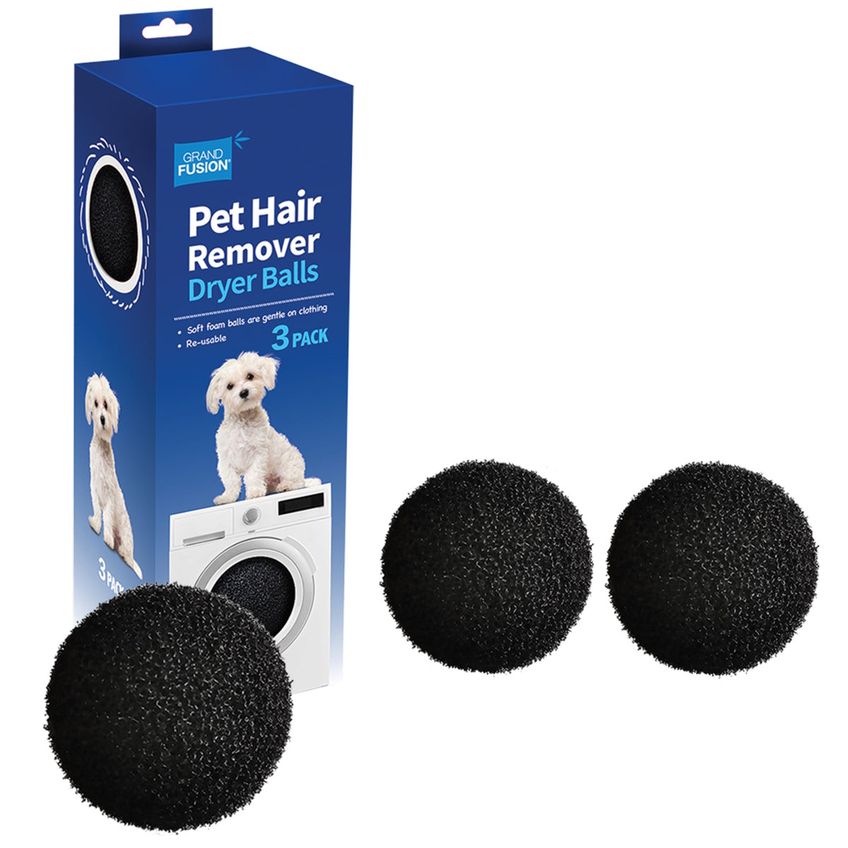 Grand Fusion Pet Hair Remover Dryer Balls 3 Pack