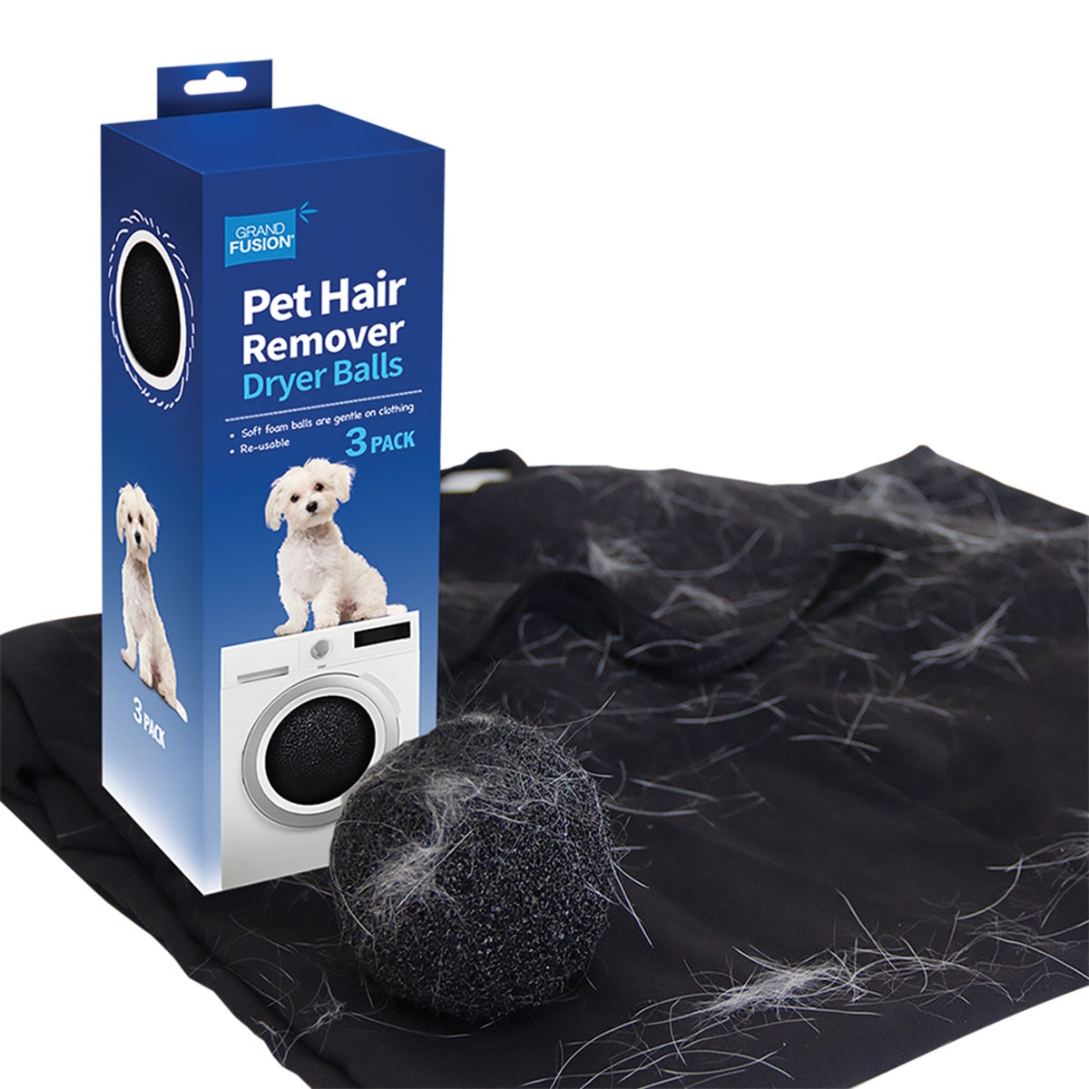 Grand Fusion Pet Hair Remover Dryer Balls 3 Pack