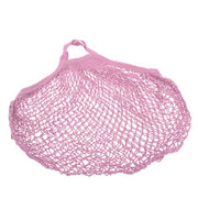 Sachi Cotton String Bag Short Handle - Pastel Pink