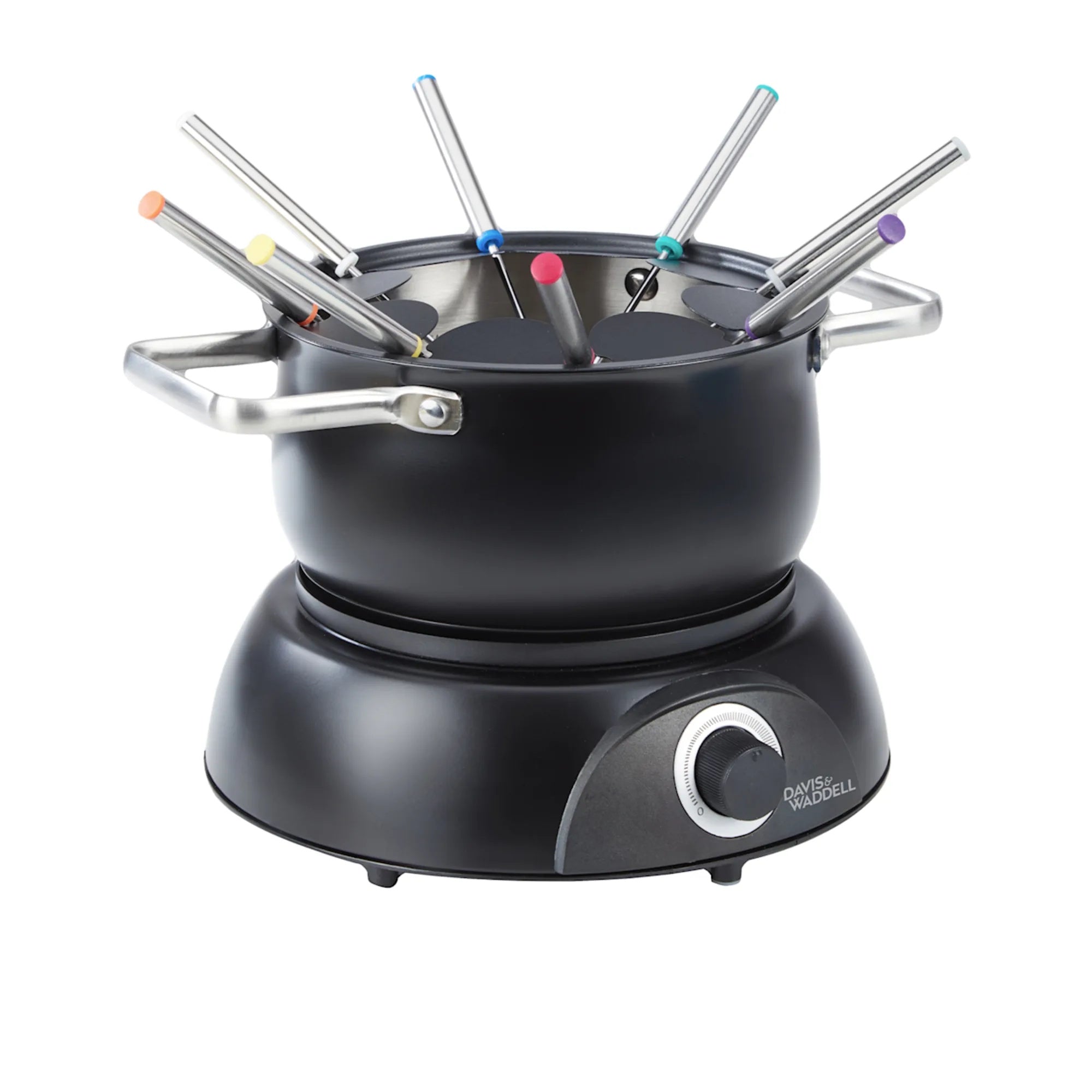 Davis & Waddell Electric Fondue 11pcs Set Matte Black 29x29x22cm