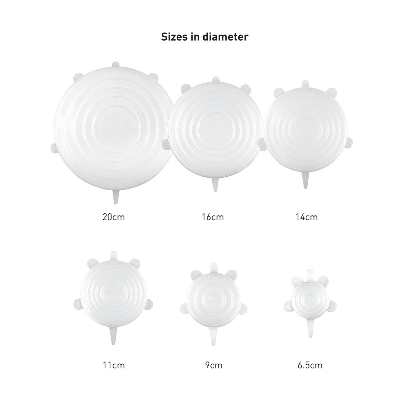 AVANTI Silicone Food Covers - Set of 6