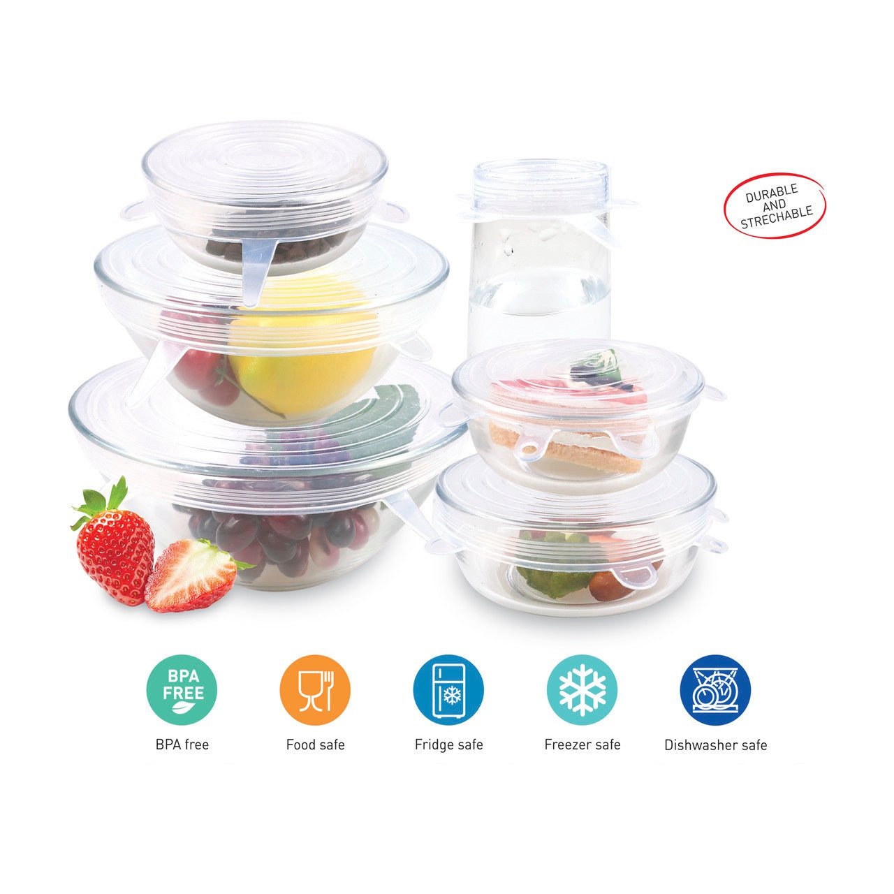 AVANTI Silicone Food Covers - Set of 6