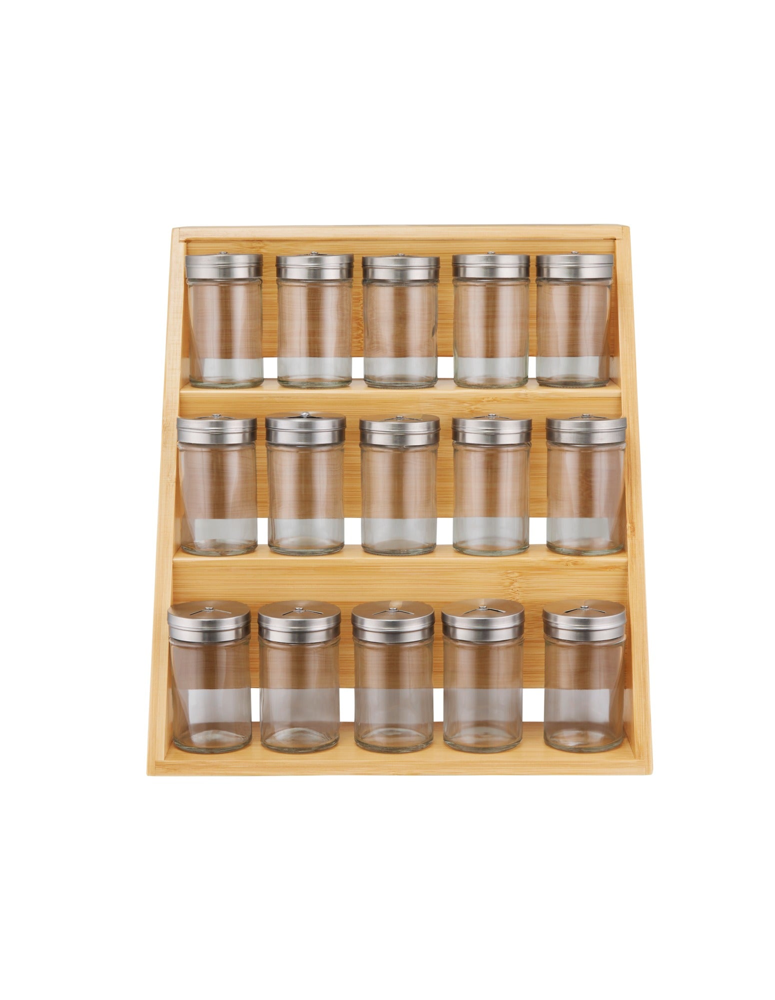 Maxwell & Williams Evergreen Bamboo Spice Rack 16pc Set Gift Boxed