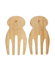 Maxwell & Williams Evergreen Bamboo Salad Hands Set of 2 18cm Natural