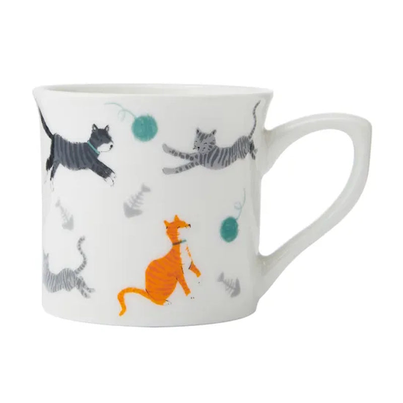 Mikasa Fine Bone China 300ml Fluted Mug, Cat