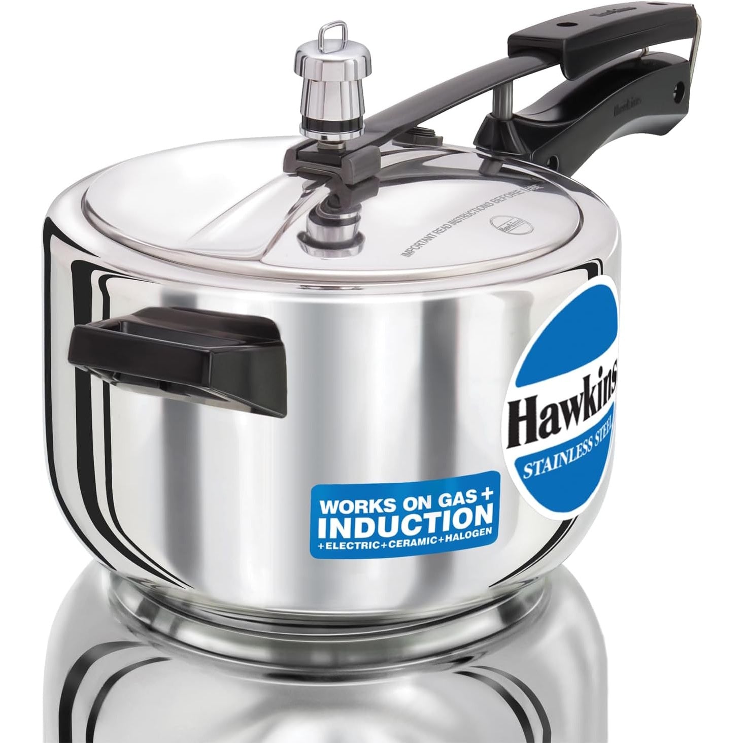 Hawkins Stainless Steel 4 Litre Pressure Cooker - Induction - HSS40