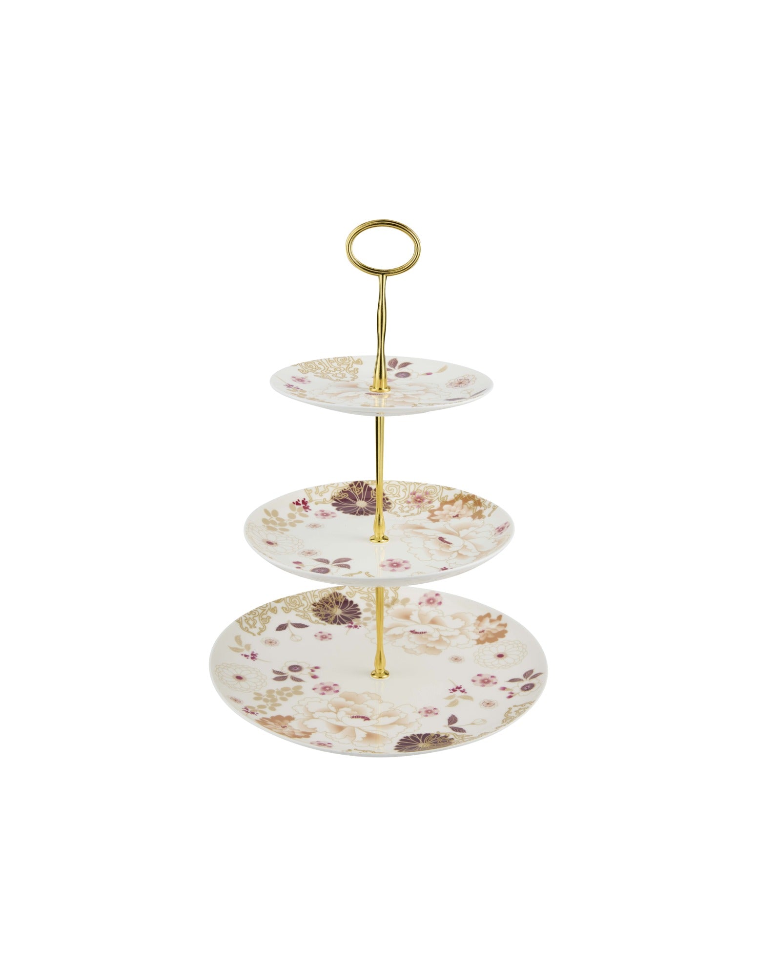 Maxwell & Williams Kimono 3 Tiered Cake Stand 16/20/27.5x37cm White Gift Boxed
