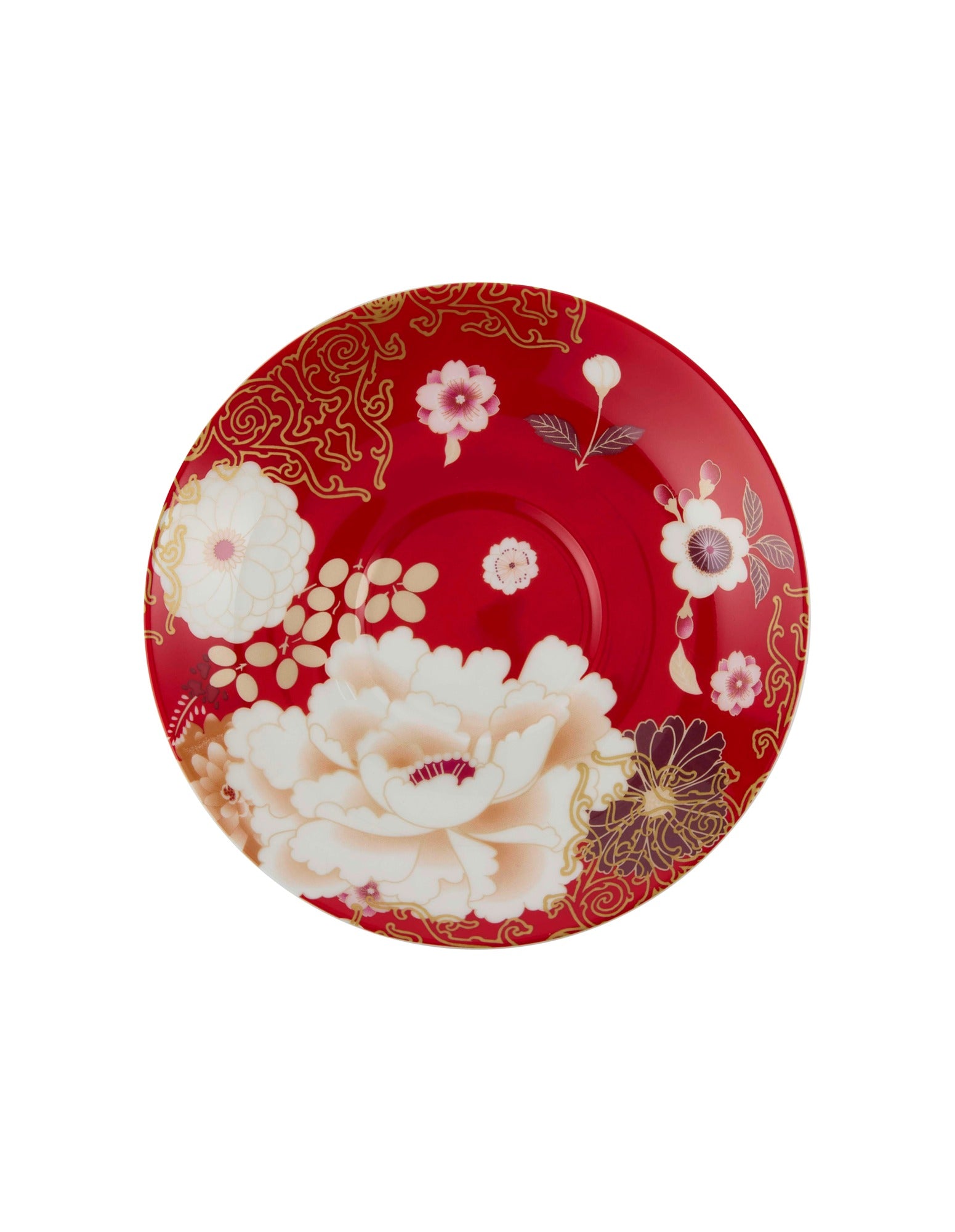 Maxwell & Williams Kimono Cup & Saucer 300ML Red Gift Boxed