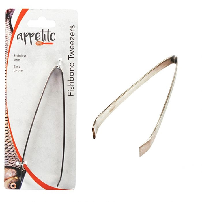 Appetito Stainless Steel Fish Bone Tweezers