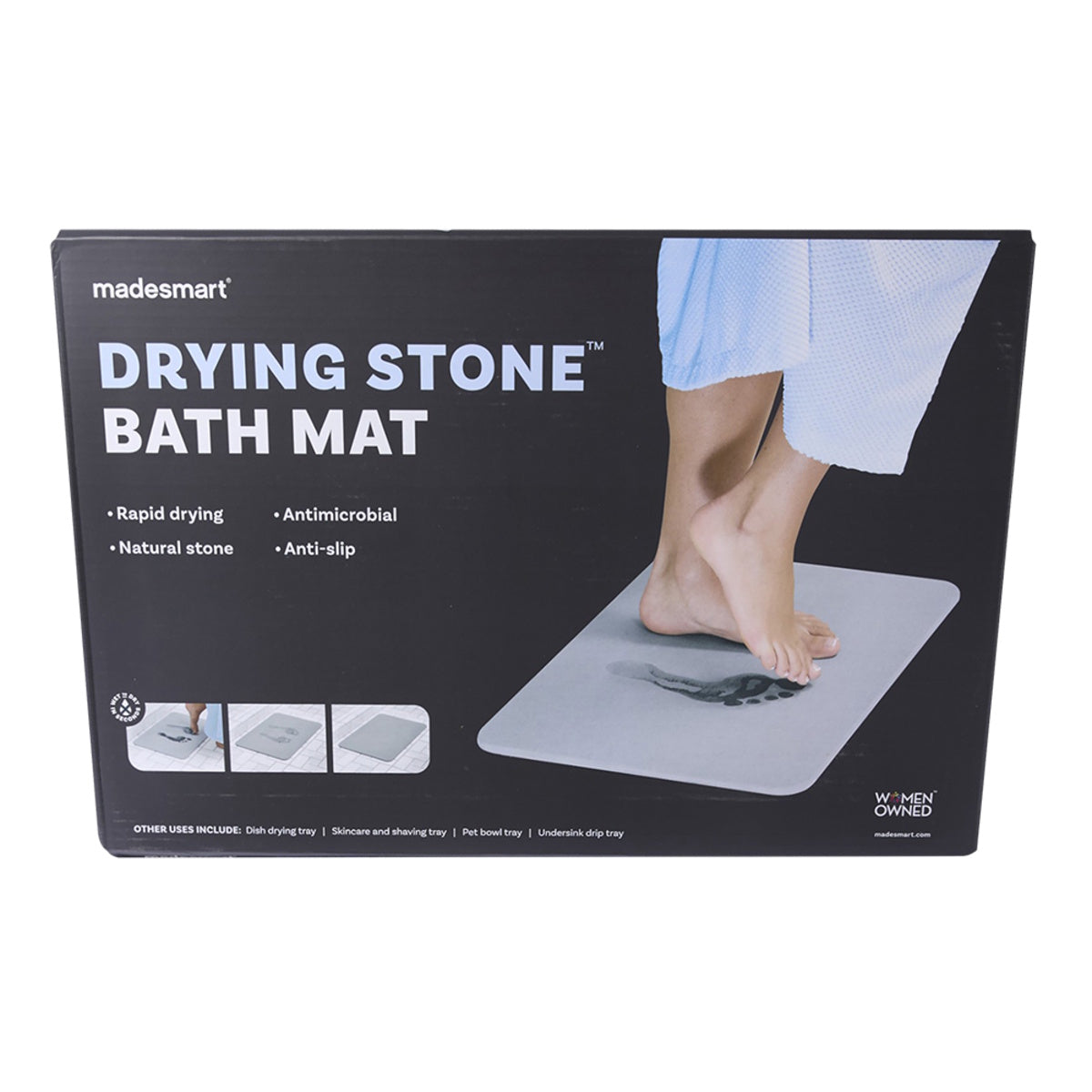 Madesmart Drying Stone Bath Mat 60 X 40cm