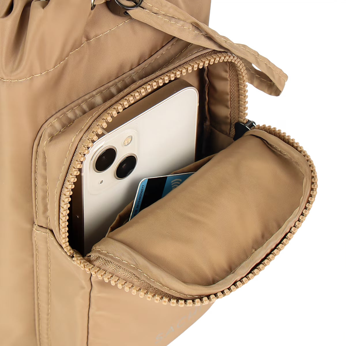 Sachi Crossbody Lite Insulated Bottle Bag Latte