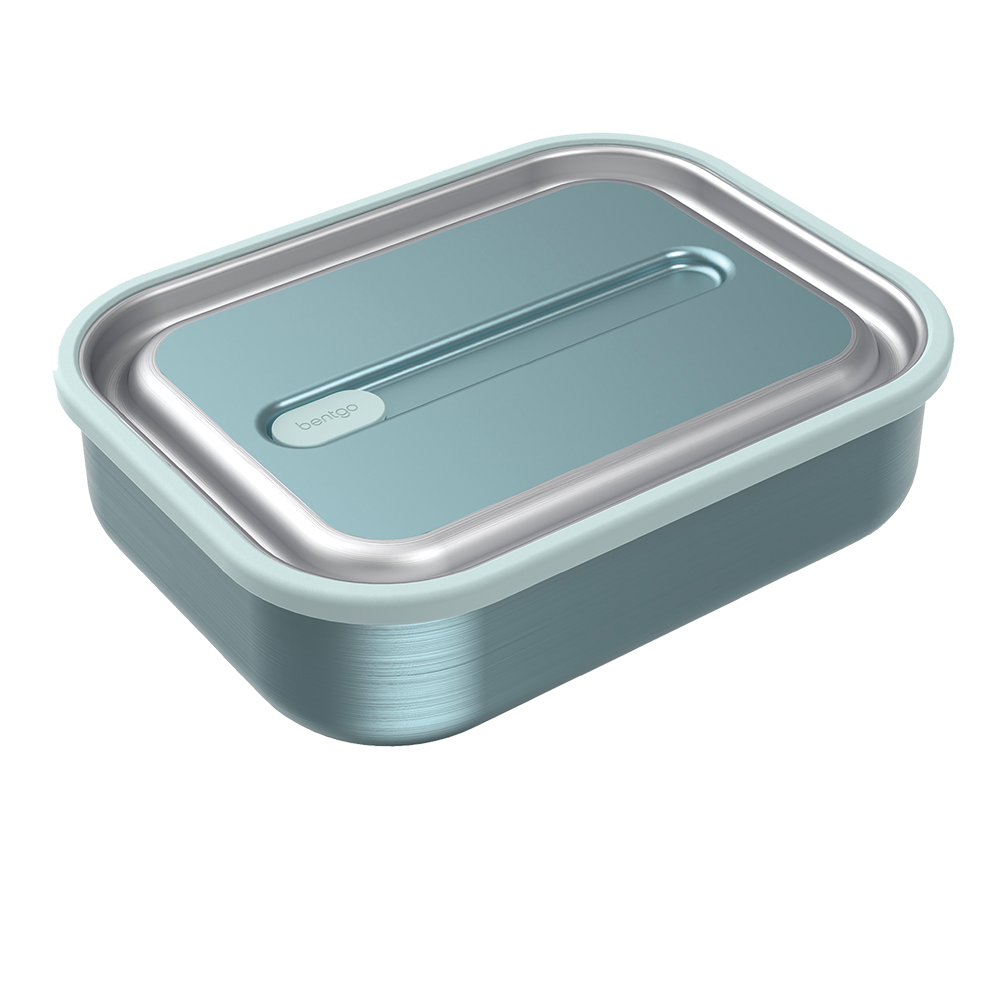 Bentgo Microsteel Lunch Box 1200ml Aqua - Stainless Steel Airtight Container