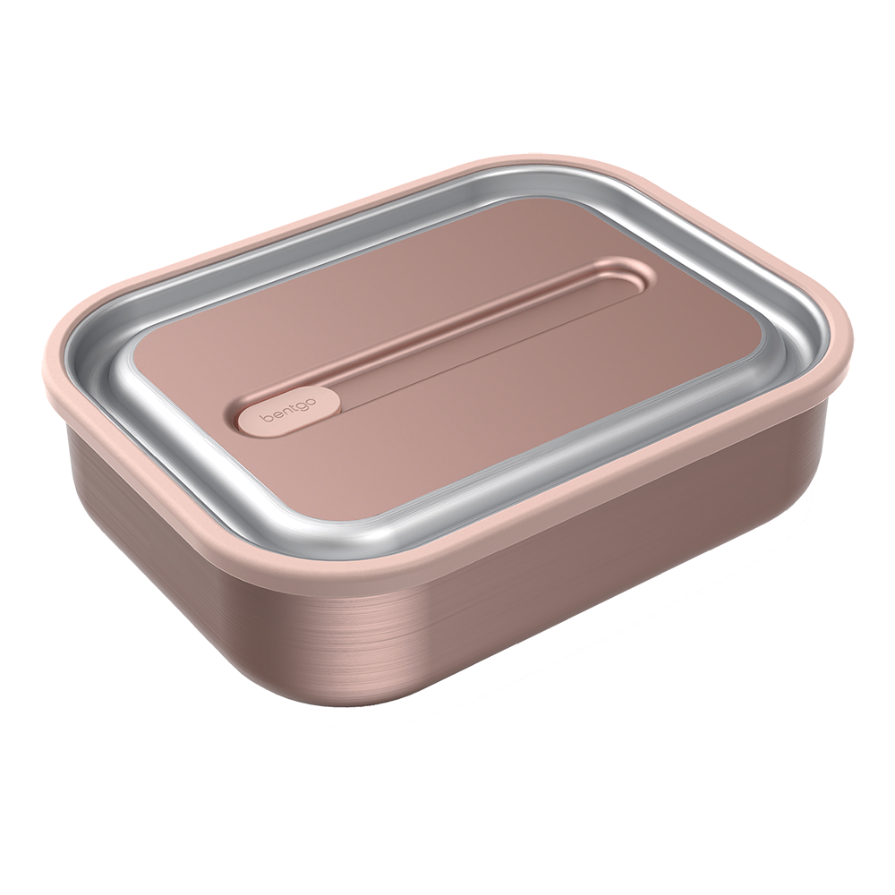 Bentgo Microsteel Lunch Box 1200ml Rose Gold - Stainless Steel Airtight Container