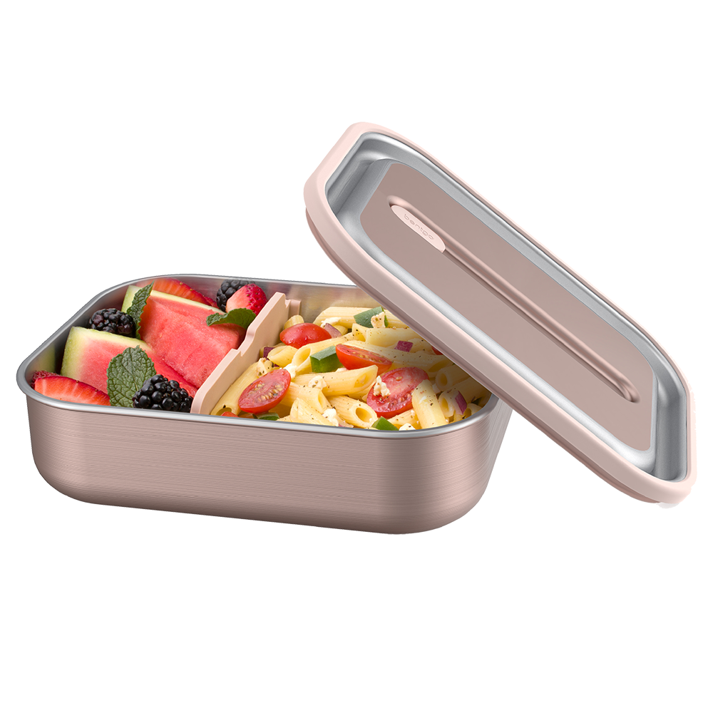 Bentgo Microsteel Lunch Box 1200ml Rose Gold - Stainless Steel Airtight Container