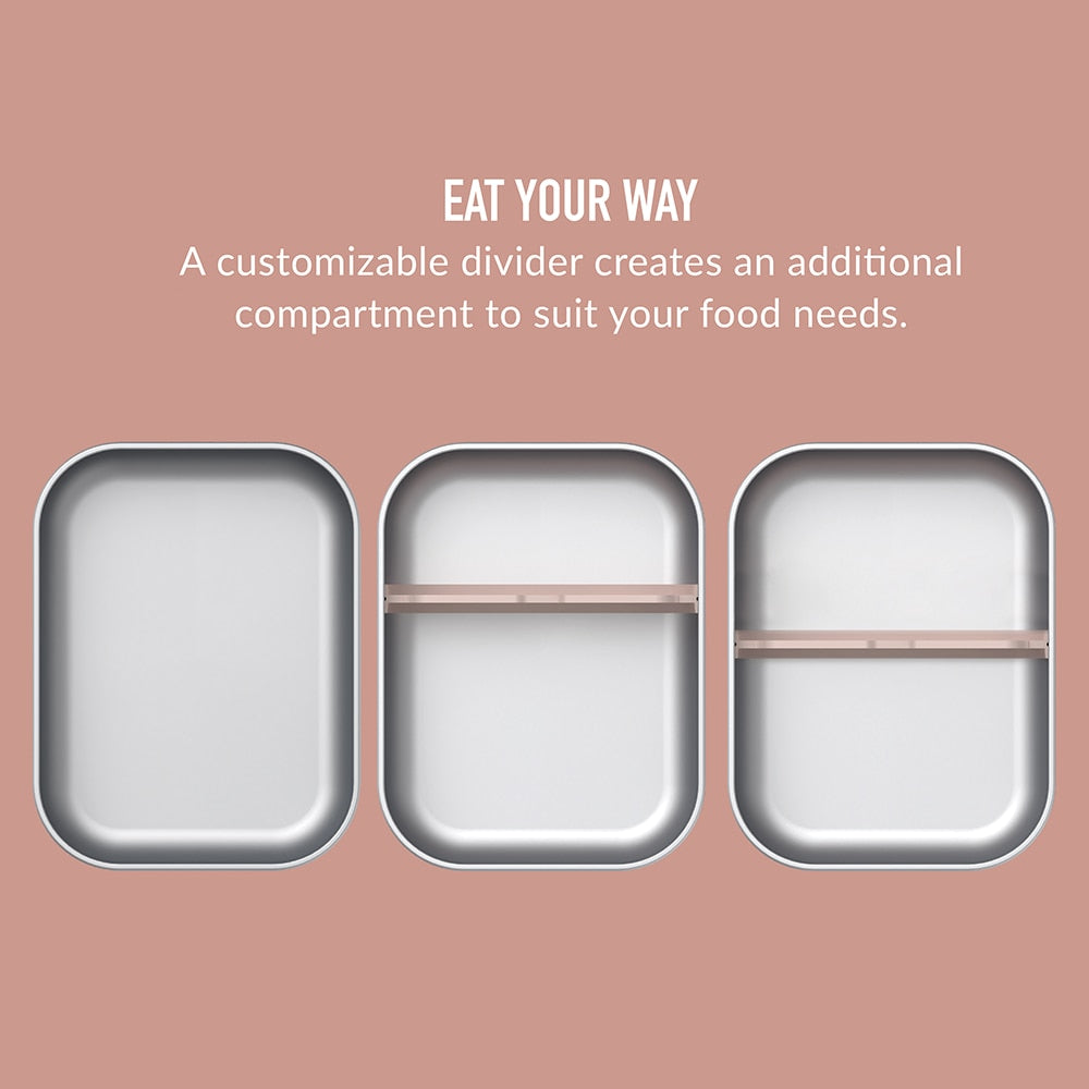 Bentgo Microsteel Lunch Box 1200ml Rose Gold - Stainless Steel Airtight Container