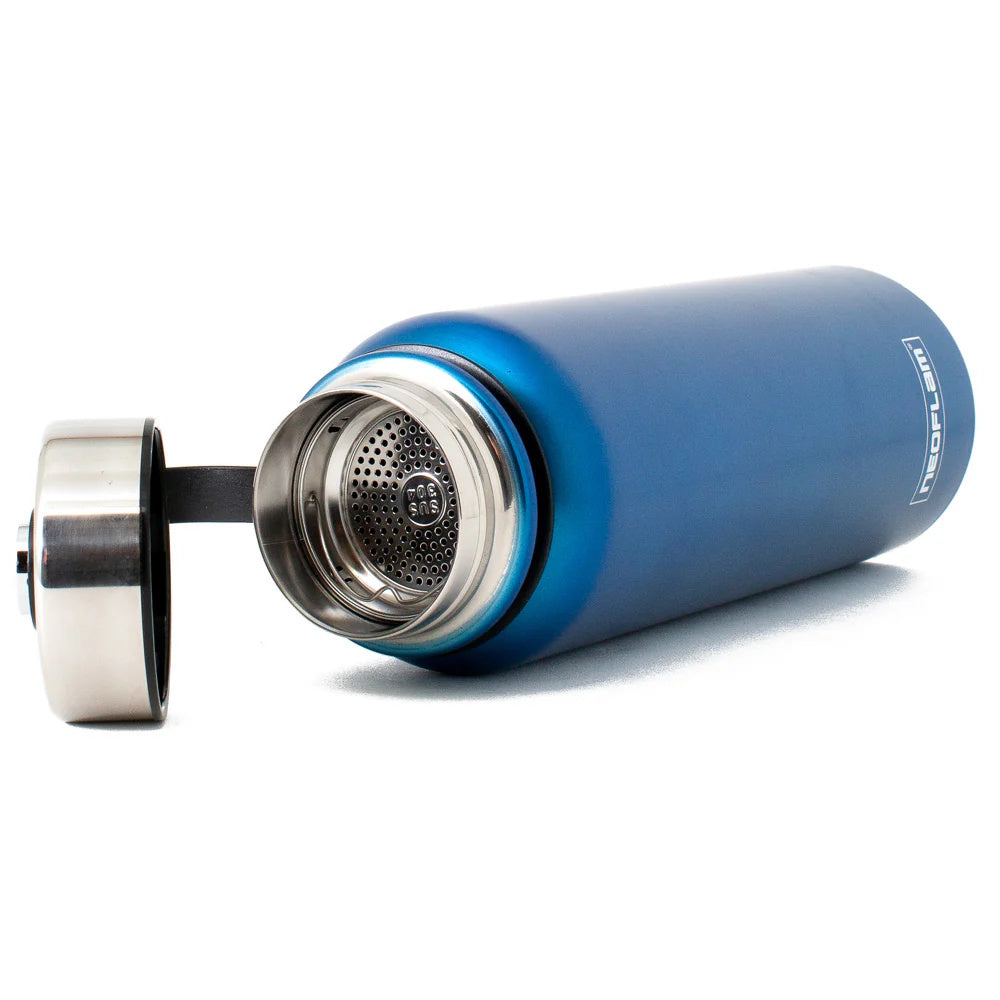 Neoflam All Day Stainless Steel Double Walled and Vacuum Insulated Water Bottle 1.2L- Blue Metal