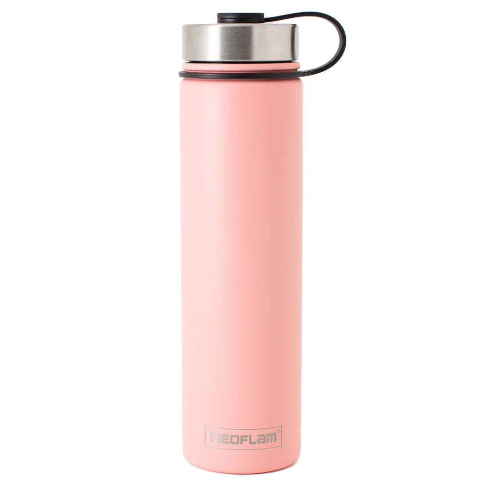 750ml Neoflam Skinny StainlessSteel Double Walled and Vacuum Insulated Water Bottle Coral