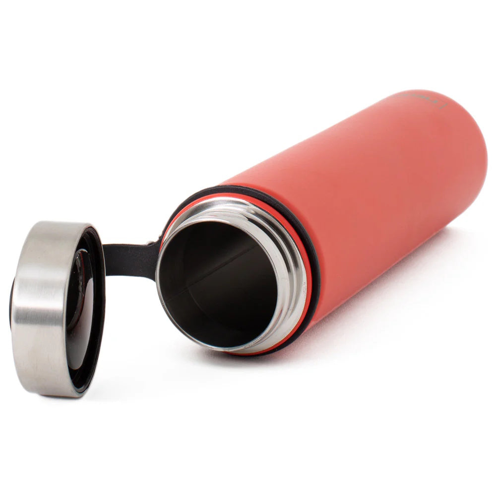 750ml Neoflam Skinny StainlessSteel Double Walled and Vacuum Insulated Water Bottle Red Mahogany