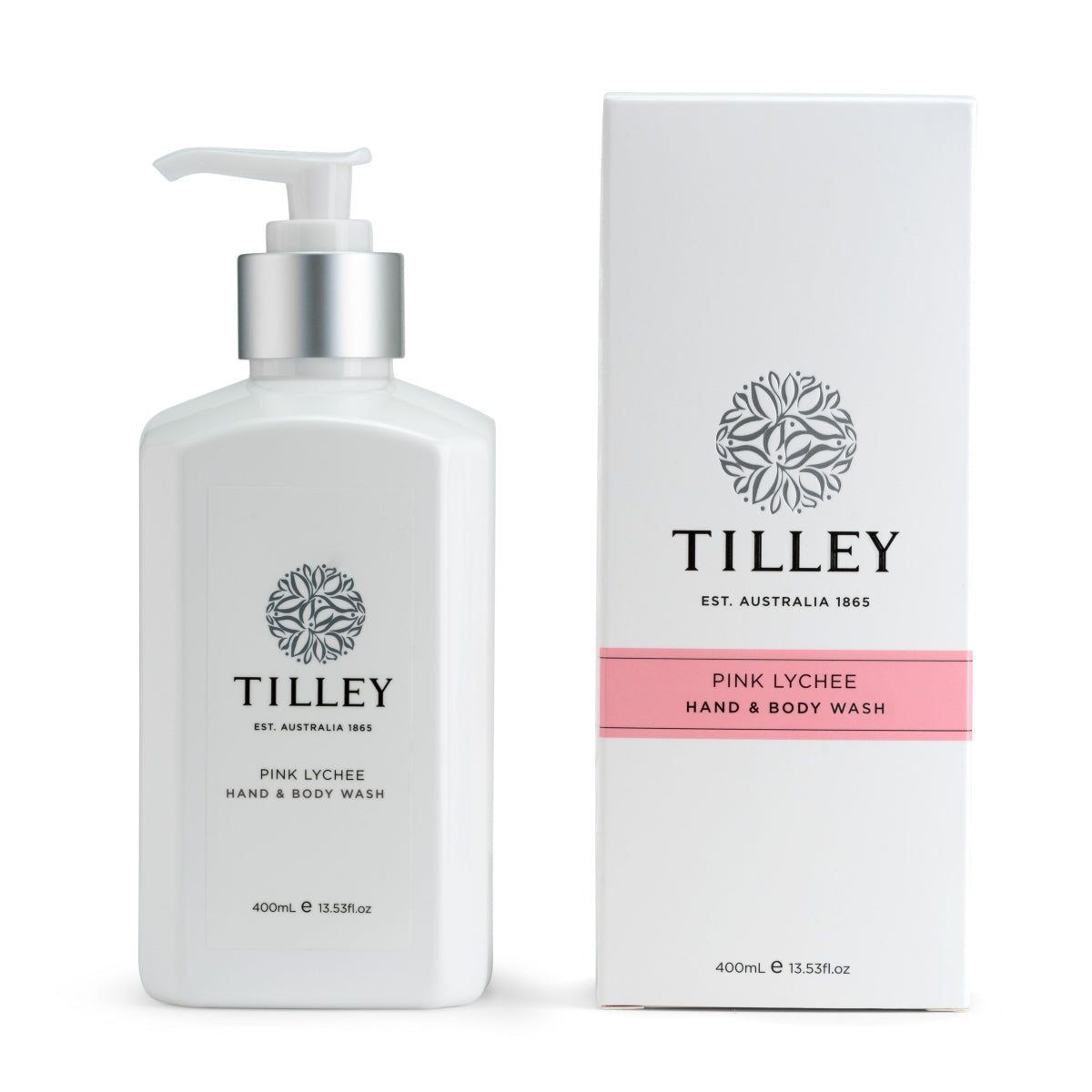 Tilley Classic White Pink Lychee Hand & Body Wash 400mL