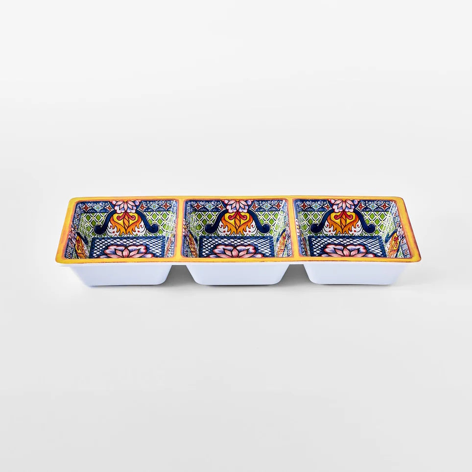 Prepara 3 section Tray- Yellow