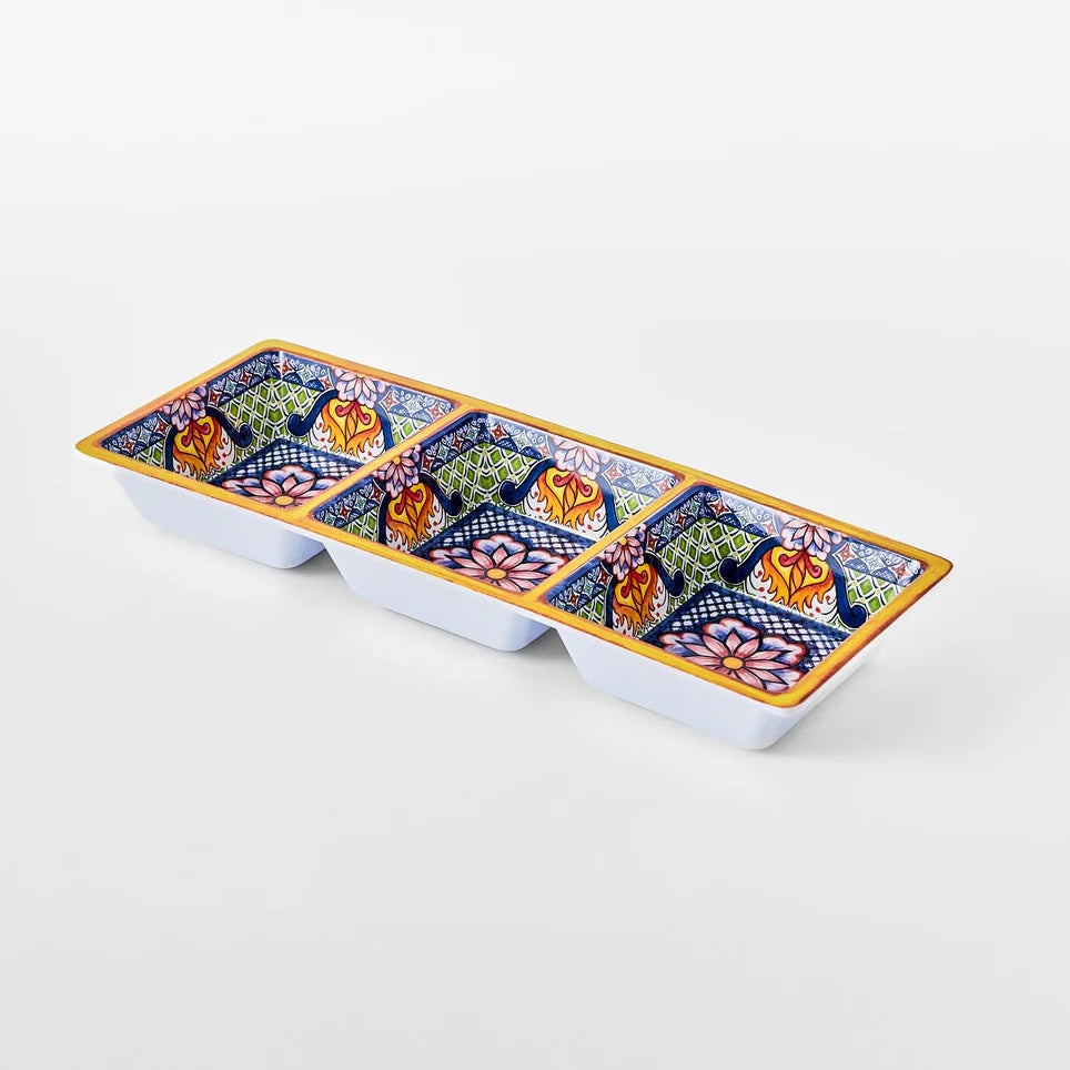 Prepara 3 section Tray- Yellow