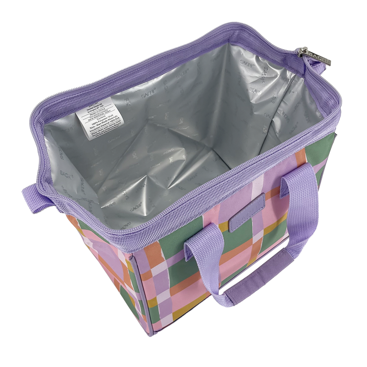 Sachi Style 34 Insulated Lunch Bag = Pastel Checks