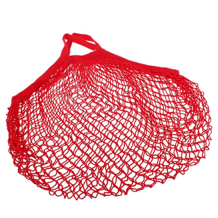 Sachi Cotton String Bag Short Handle - Red