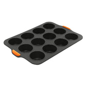 BAKEMASTER Reinforced Silicone 12 Cup Muffin Tray