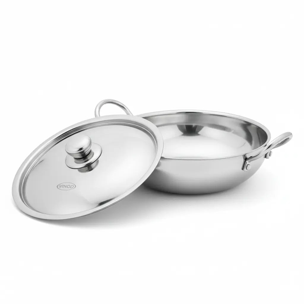 Vinod SS Smart Triply Kadai Lid & Handle 28cm SS304