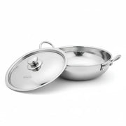 Vinod SS Smart Triply Kadai Lid & Handle 28cm SS304