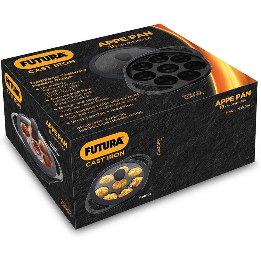 Hawkins Cast Iron Appe Pan 16cm w Lid CIAP16G