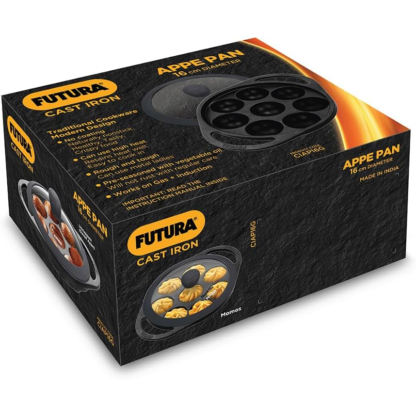 Hawkins Cast Iron Appe Pan 16cm w Lid CIAP16G