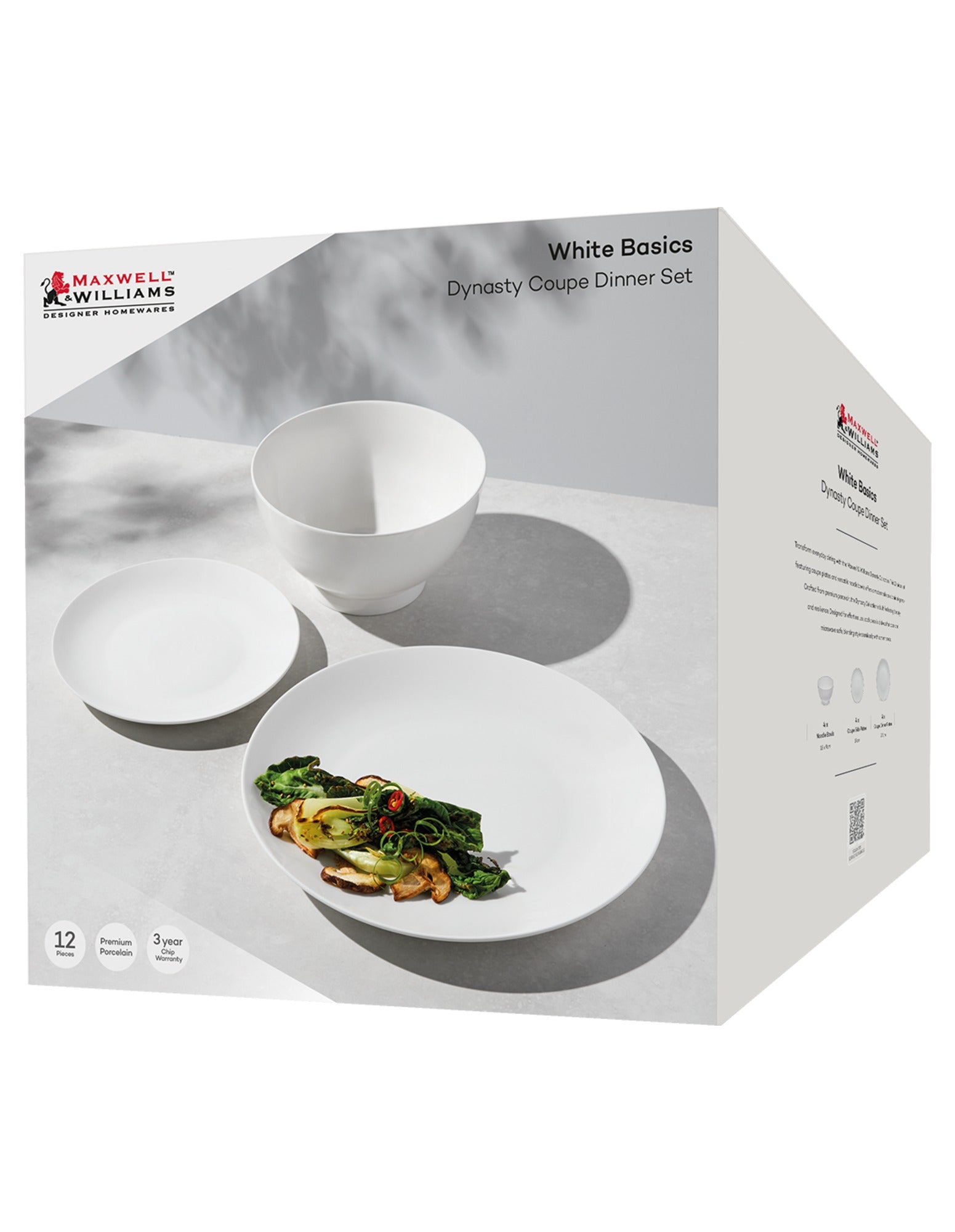 Maxwell Williams White Basics Dynasty Coupe Dinner Set 12pc
