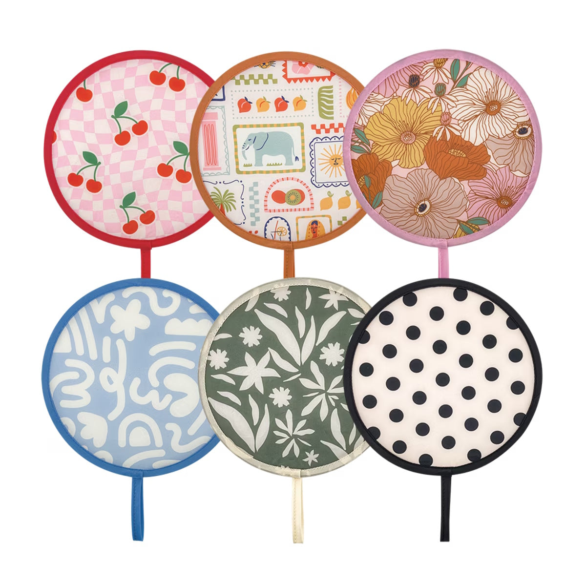 Sachi Folding Travel Fan - 6 Assorted Designs (Each Sold Separately)