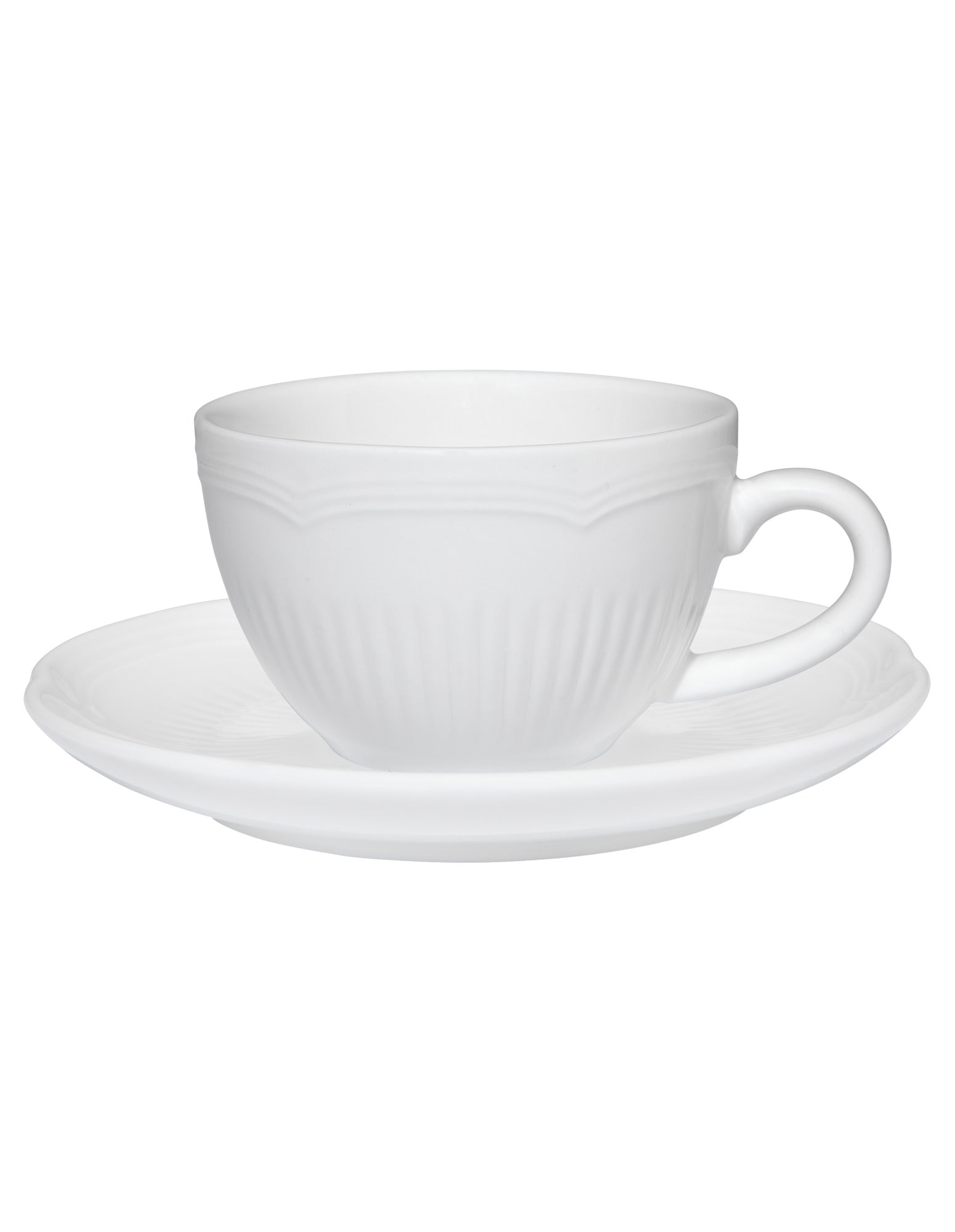 Maxwell Williams White Basics Rococo Demi Cup & Saucer 90ML