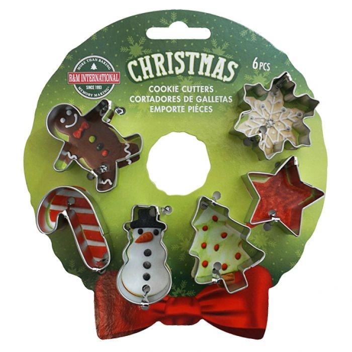 R&M Xmas Mini Wreath Cookie Cutter Set 6