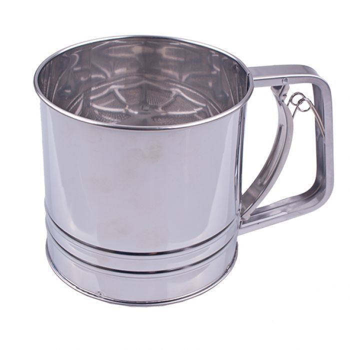 Appetito Stainless Steel 5 Cup Flour Sifter Squeeze