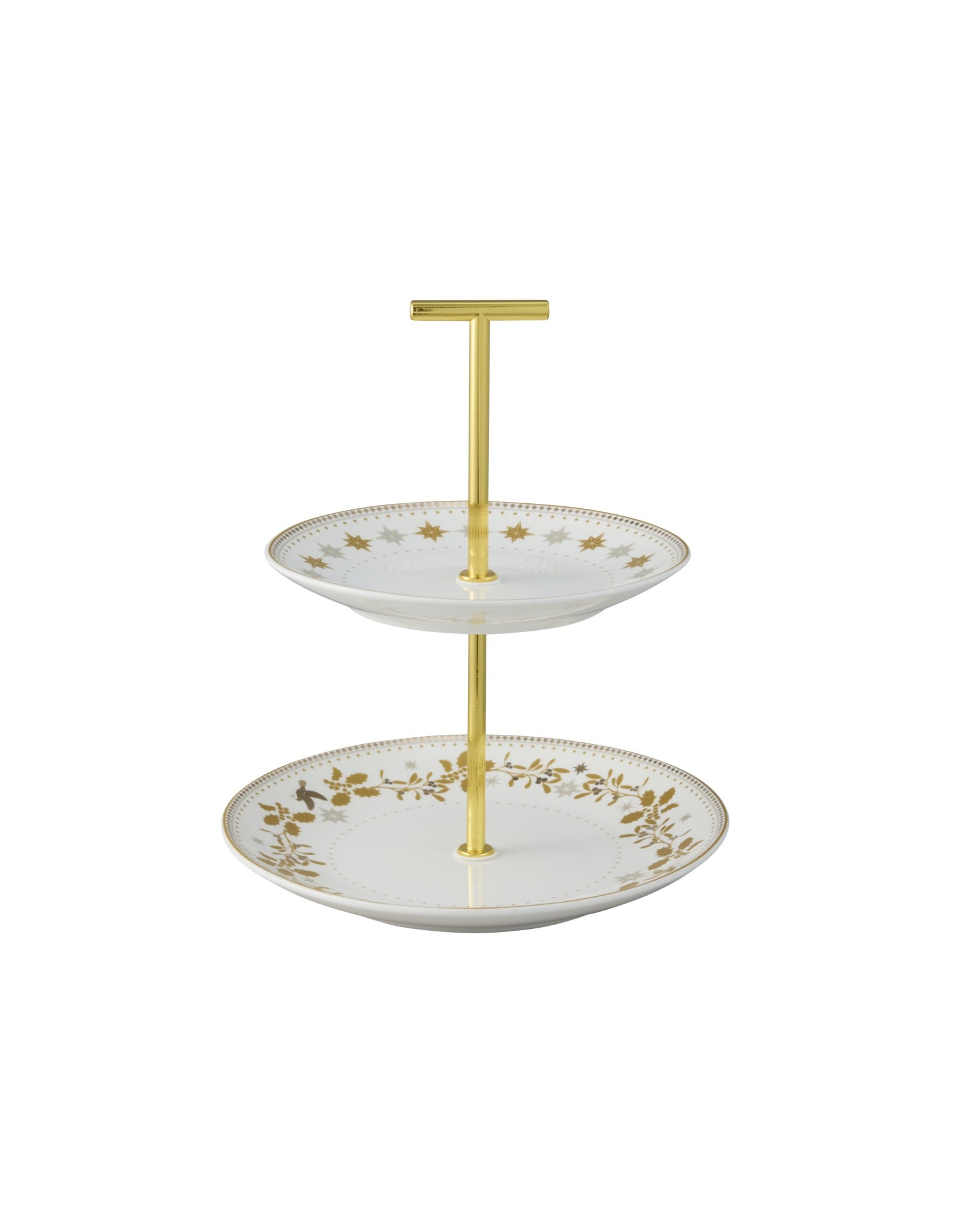 Maxwell & Williams White Christmas 2 Tiered Cake Stand 15/19x22cm Gift Boxed