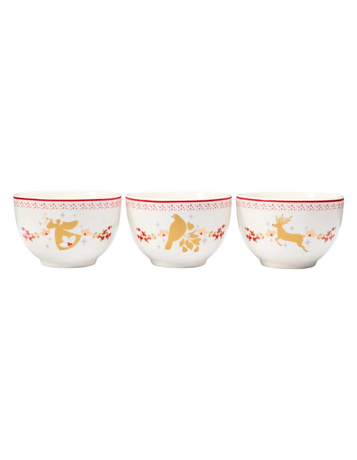 Maxwell & Williams  White Christmas 2026 Bowl 10.5x6cm Set of 3 Gift Boxed
