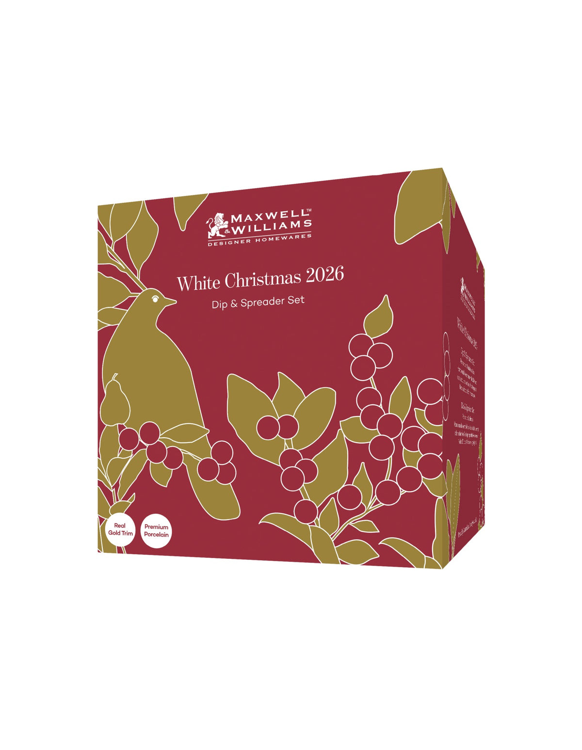 Maxwell & Williams  White Christmas 2026 Dip & Spreader Set Gift Boxed