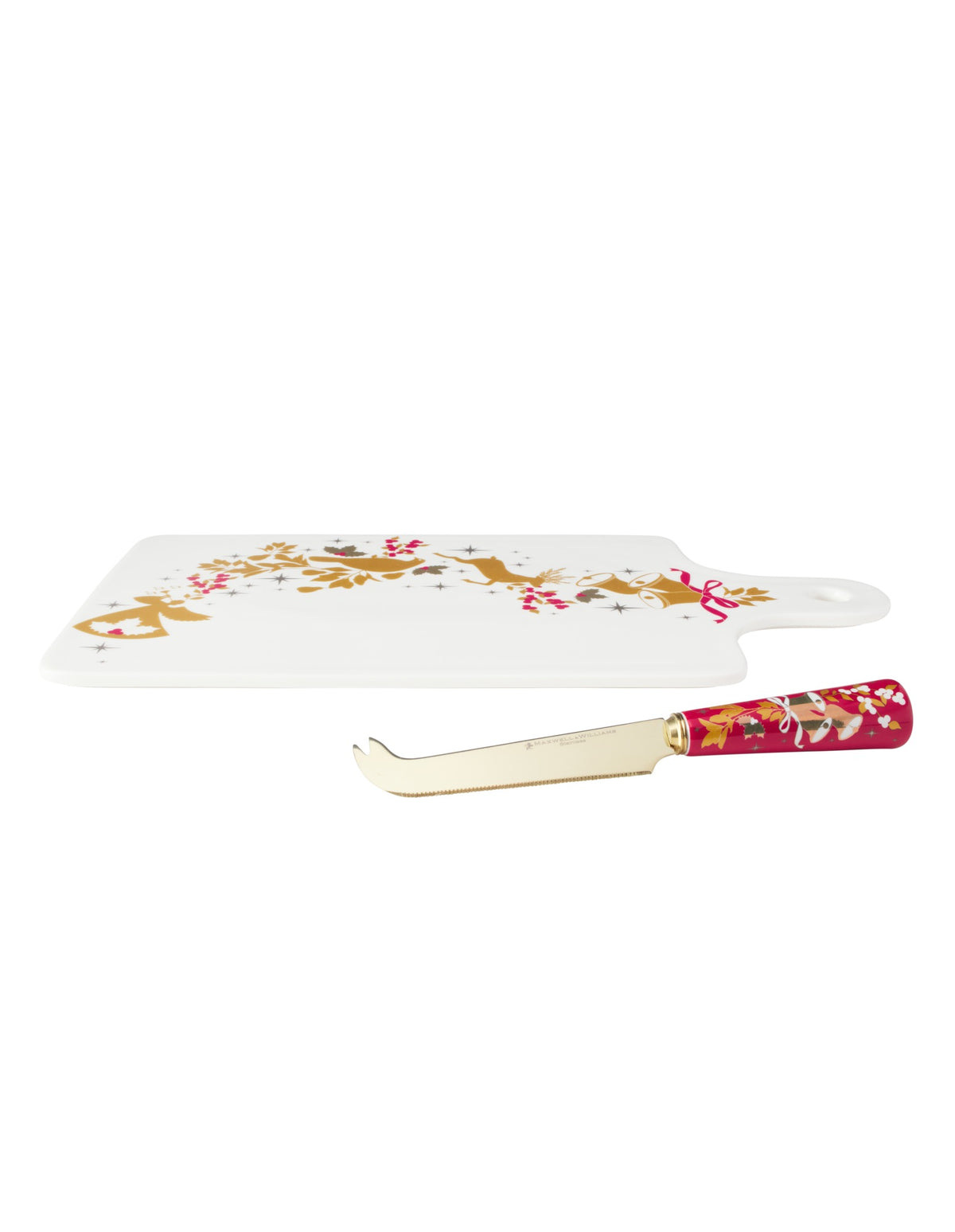 Maxwell & Williams  White Christmas 2026 Cheese Paddle & Knife Set Gift Boxed