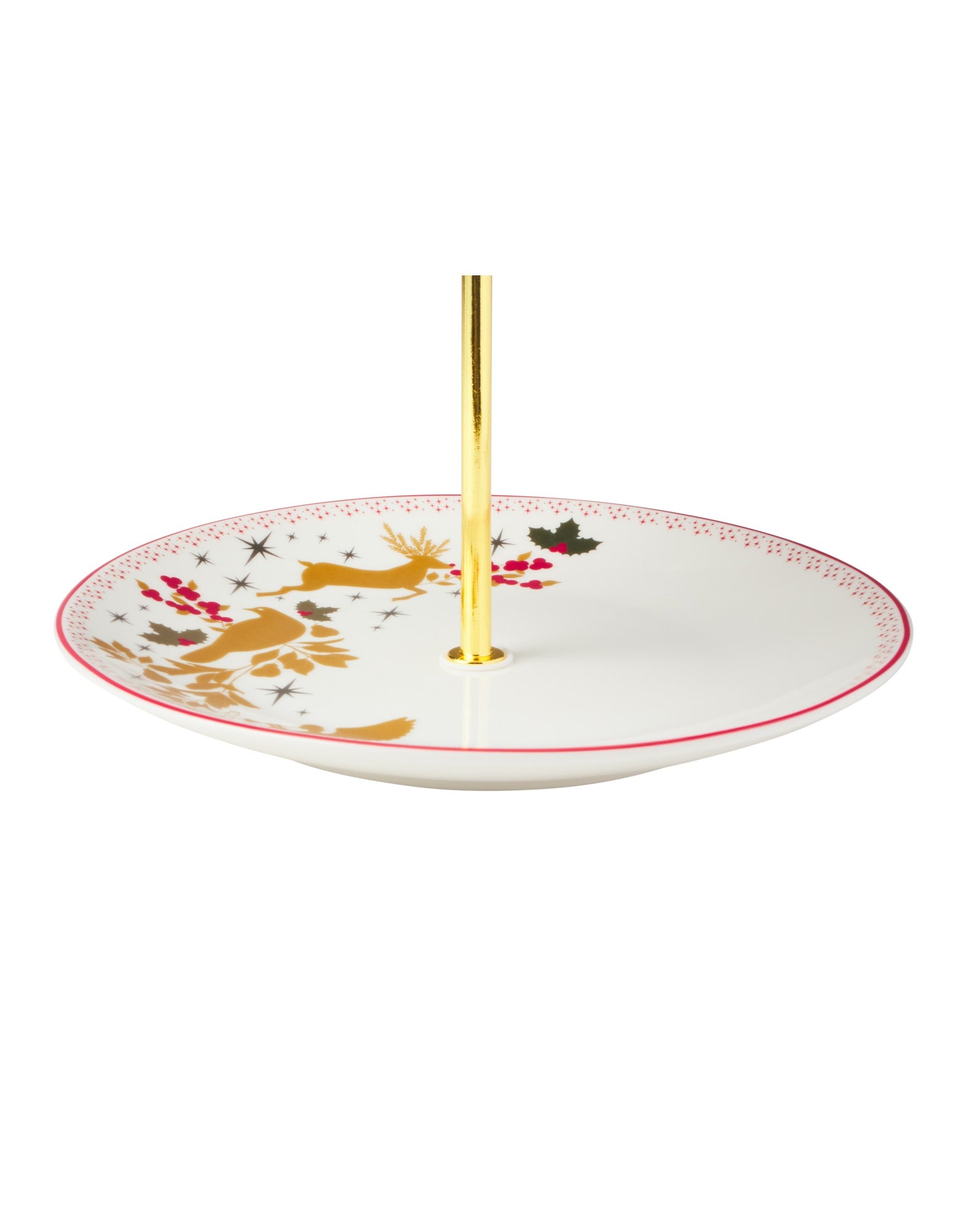 Maxwell & Williams White Christmas 2 Tiered Cake Stand 15/19x22cm Gift Boxed