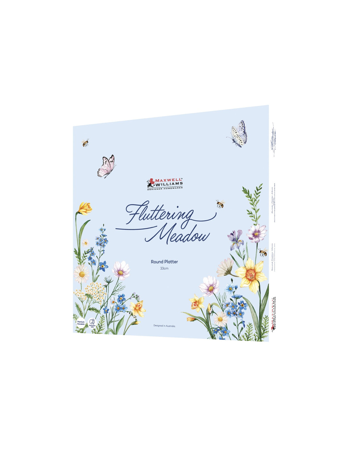 Maxwell & Williams Fluttering Meadow Round Platter 33cm Gift Boxed