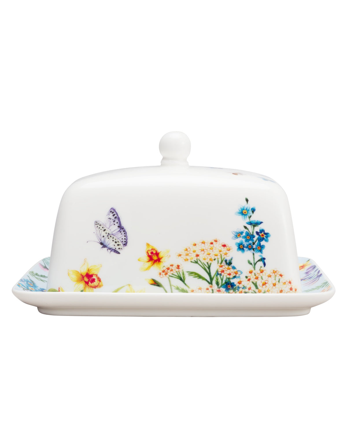 Maxwell & Williams Fluttering Meadow Butter Dish 17.5x13x11cm Gift Boxed