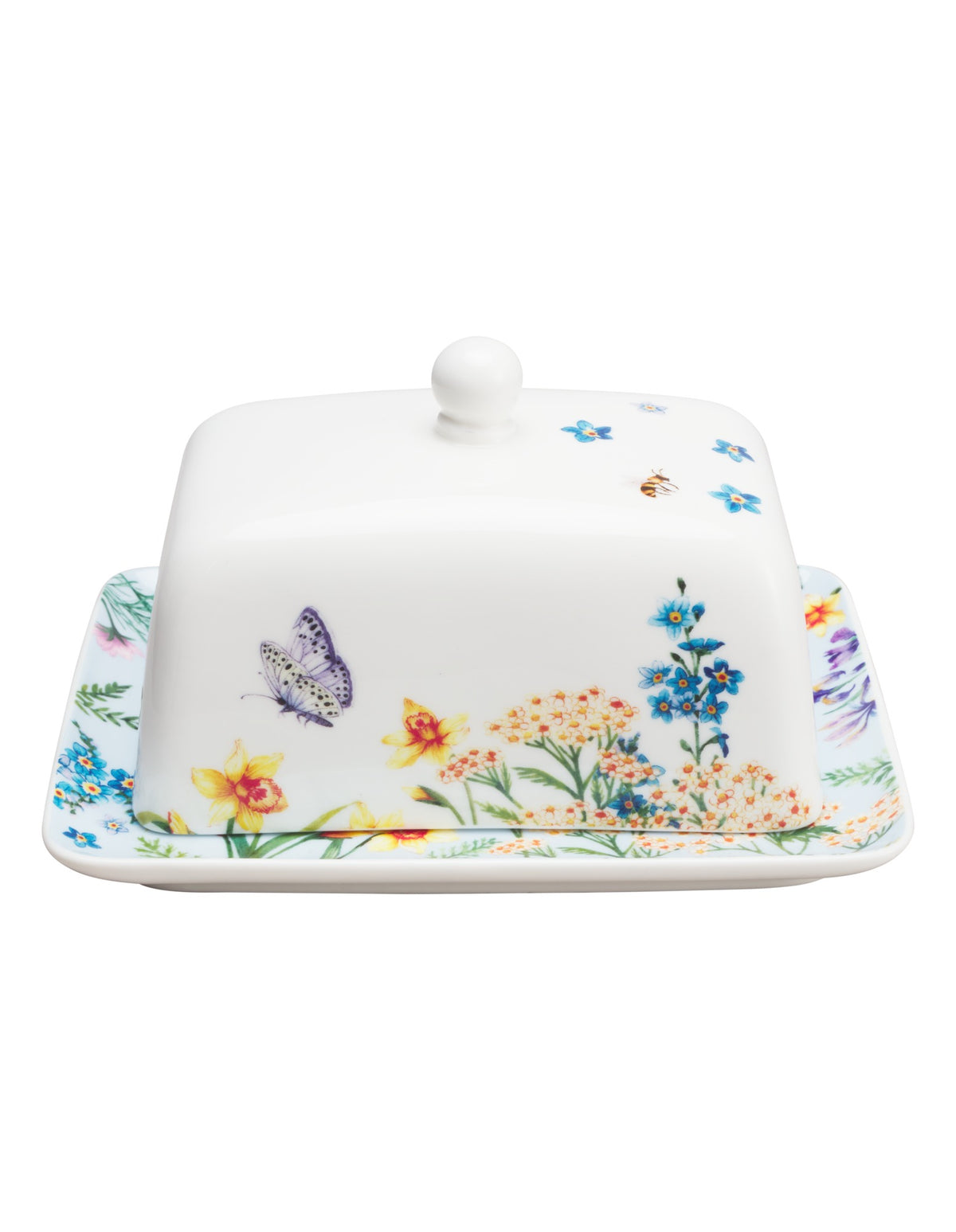 Maxwell & Williams Fluttering Meadow Butter Dish 17.5x13x11cm Gift Boxed