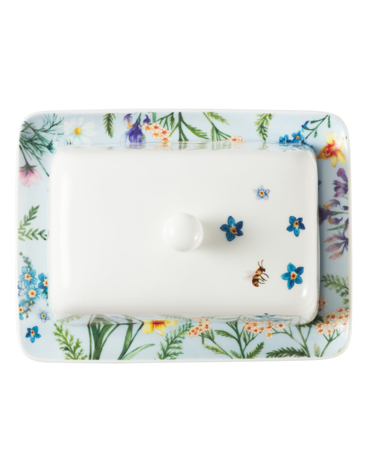 Maxwell & Williams Fluttering Meadow Butter Dish 17.5x13x11cm Gift Boxed