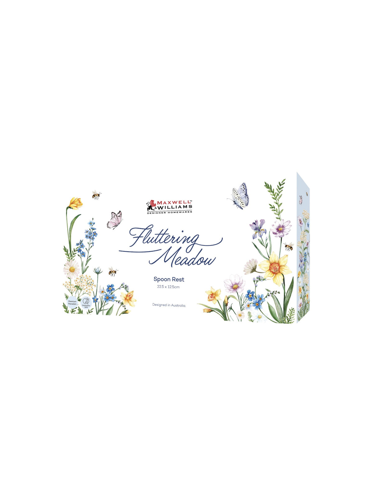 Maxwell & Williams Fluttering Meadow Spoon Rest 22.5x12.5cm Gift Boxed