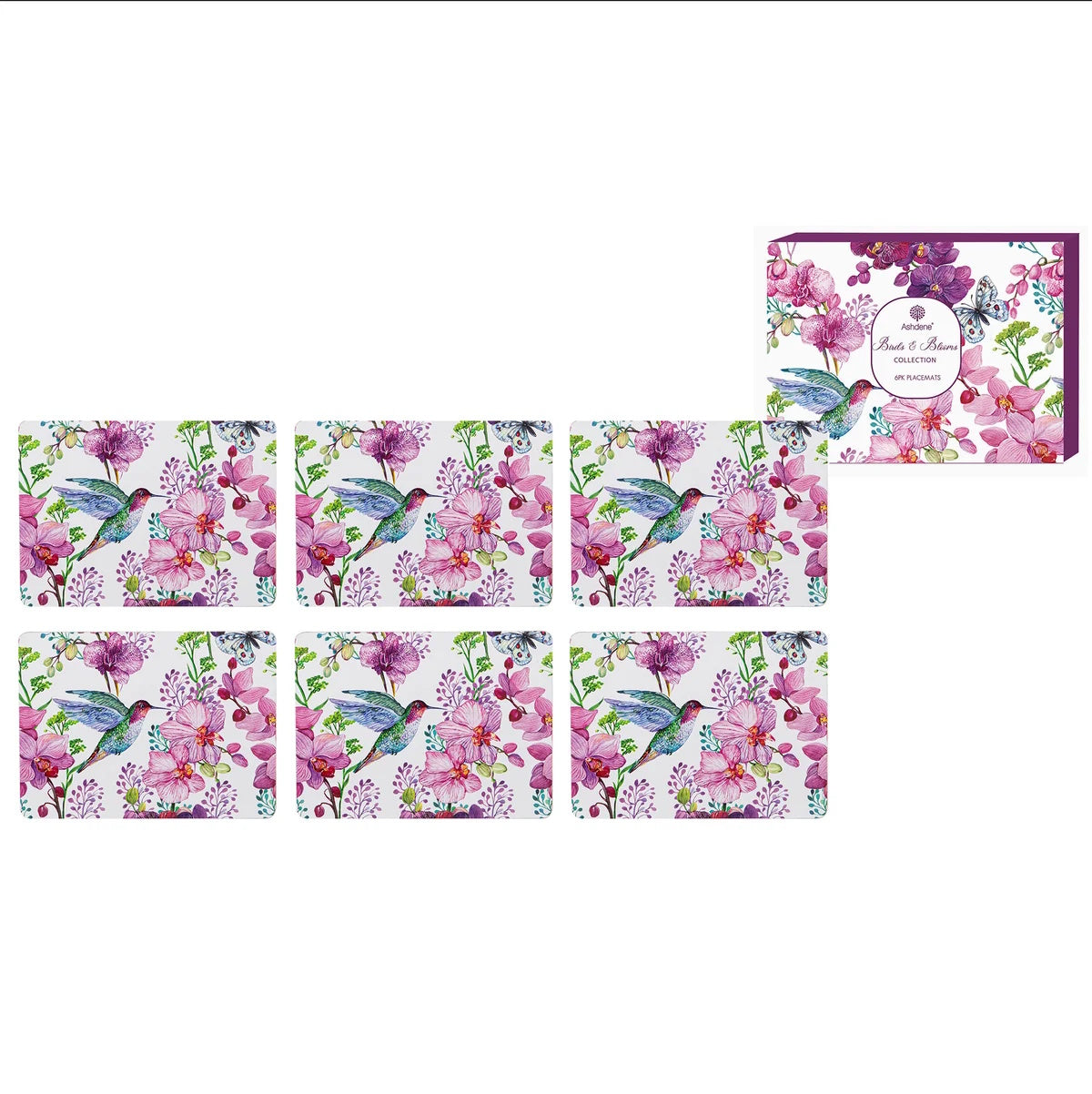 Ashdene Birds & Blooms 6pk Placemat